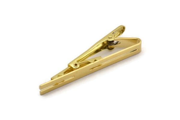 Brass Tie Clip, 4 Raw Brass Tie Bar Clip, Wedding Gift (55mm) A3806 Online Sale - Image 2
