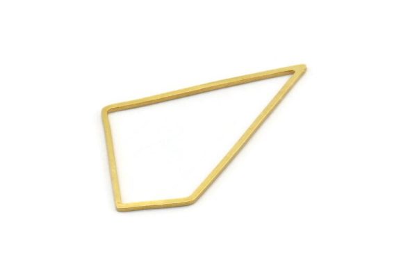 Brass Triangle Charm, 10 Raw Brass Triangle Connectors, Rings, Charms (41x23x0.80mm) A3846 For Discount