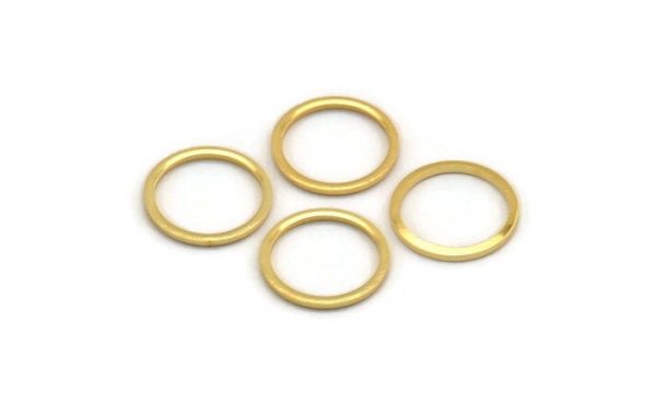 14mm Circle Connectors - 8 Gold Plated Brass Circle Connectors (14x1x1mm) Bs 1099 Online Hot Sale